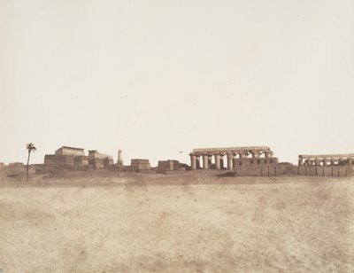 Louksor Théba, A romok általános képe, 1851-52. alkotó: Félix Teynard