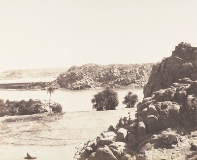 Tâfah, Gránitsziklák a Nílus partján, 1851-52, nyomtatva 1853-54. alkotó: Félix Teynard