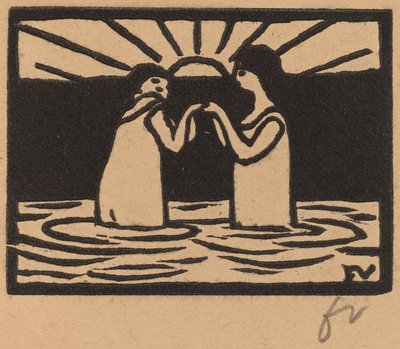 Játszik a Sunban Jeux au soleil, 1893. alkotó: Félix Vallotton