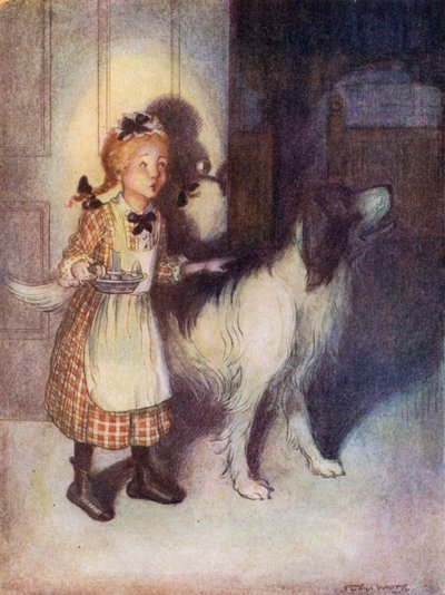 Eliza megnézi, alszanak-e a gyerekek (színes lithó) alkotó: Flora White