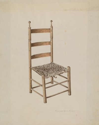 Létra hátsó szék alkotó: Florence Grant Brown
