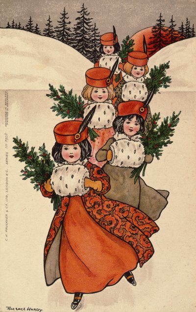 Öt kislány muffal alkotó: Florence Hardy