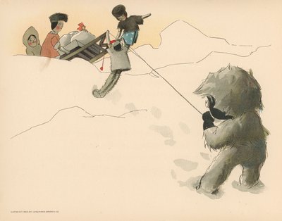 Illusztráció a The Golliwoggs Polar Adventures-hez alkotó: Florence K. Upton
