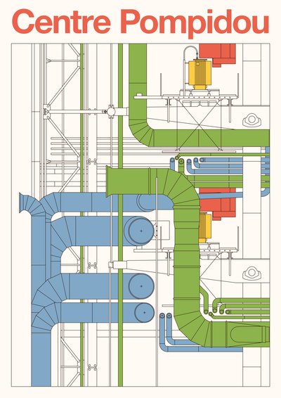 Pompidou központ, 2023 (digitális) alkotó: Florent Bodart