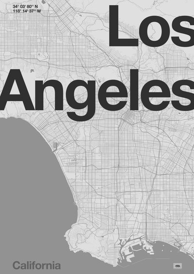 Los Angeles-i minimális térkép alkotó: Florent Bodart