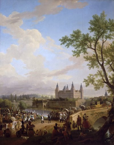 Napóleon és Karl von Dalberg báró találkozója Aschaffenburgban, 1806. október 2. alkotó: Florent Fidèle Constant Bourgeois du Castelet