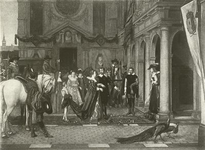 Marie de Medici Rubens házában (mélynyomás) alkotó: Florent Willems