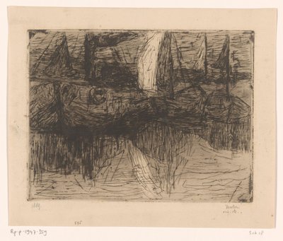 Hajók a kikötőben (eredeti cím) alkotó: Floris Verster