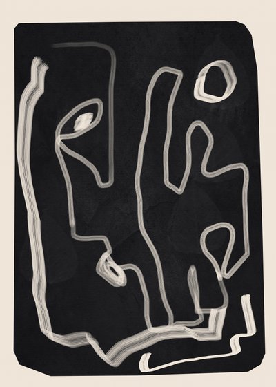 Absztrakt vonalkontúr alkotó: Flow Line