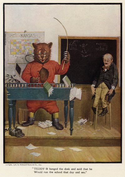 Teddy – B verte az asztalt, és azt mondta, hogy aznap ő vezeti az iskolát, és meglátjuk alkotó: Floyd V. Campbell