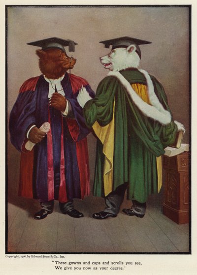 Ezeket a köpenyeket, sapkákat és tekercseket, látod, most adjuk neked diplomaként alkotó: Floyd V. Campbell