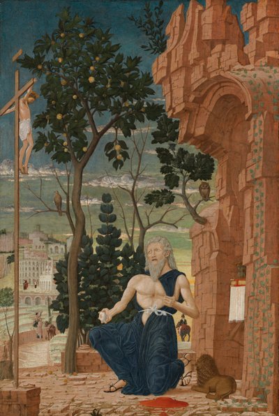 Szent Jeromos a vadonban alkotó: Follower of Andrea Mantegna