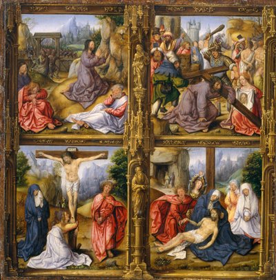 Négy jelenet a szenvedélyből. alkotó: Follower of Bernard van Orley