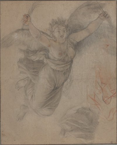 Egy allegorikus női alak alkotó: Follower of Charles Le Brun