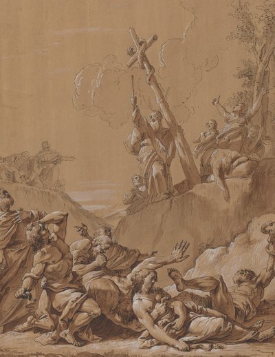 Mózes és a réz kígyó alkotó: Follower of Francesco Fontebasso