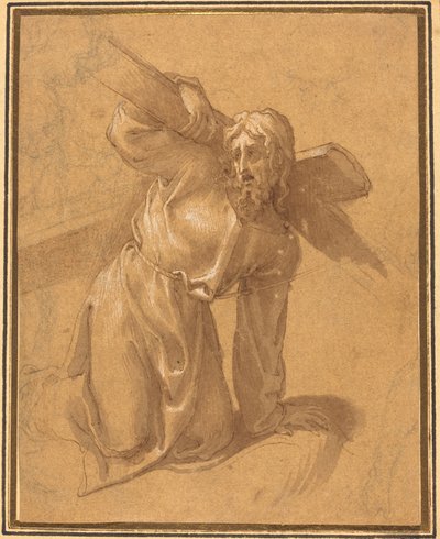Krisztus elesik a kereszt alatt alkotó: Follower of Francesco Salviati