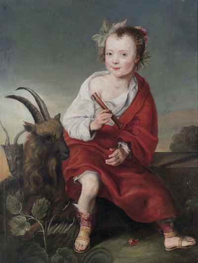 Egy fiatal lány () fuvolával és kecskékkel. alkotó: Follower of Jacob Gerritsz. Cuyp