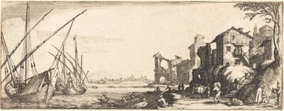 A kis kikötő alkotó: Follower of Jacques Callot