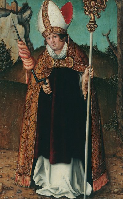 Németül:  Hl. Erasmus Szent Erasmus alkotó: Follower of Lucas Cranach the Elder