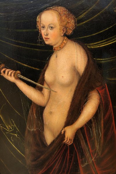 Német: Selbstmord der Lucretia The Suicide of Lucretia (Lucretia öngyilkossága) alkotó: Follower of Lucas Cranach the Elder