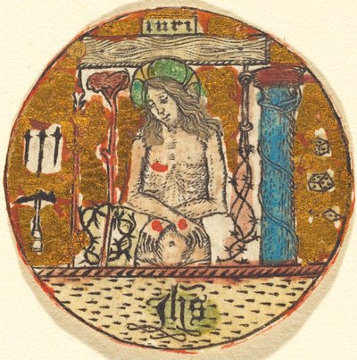 Krisztus mint a fájdalmak embere alkotó: Follower of Master E.S.