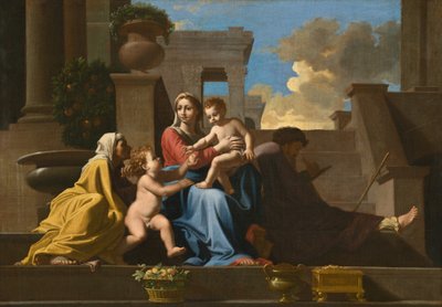A Szent Család a lépcsőn alkotó: Follower of Nicolas Poussin