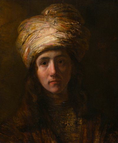 Fiatal férfi turbánban alkotó: Follower of Rembrandt van Rijn