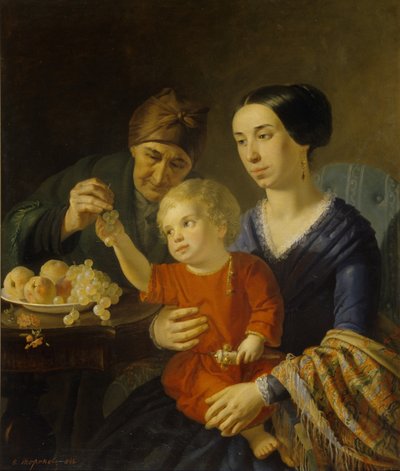 Családi portré, 1848 alkotó: Foma Gavrilovich Toropov
