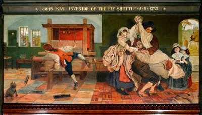 John Kay, a Fly Shuttle feltalálója Kr. u. 1753 alkotó: Ford Madox Brown