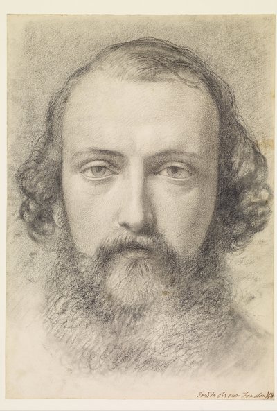 Portré: Daniel Casey fejtanulmánya (teljes arc) alkotó: Ford Madox Brown