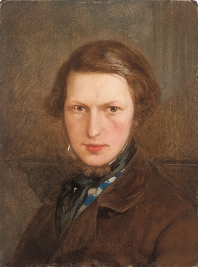Önarckép barna kabátban, c. 1844 alkotó: Ford Madox Brown
