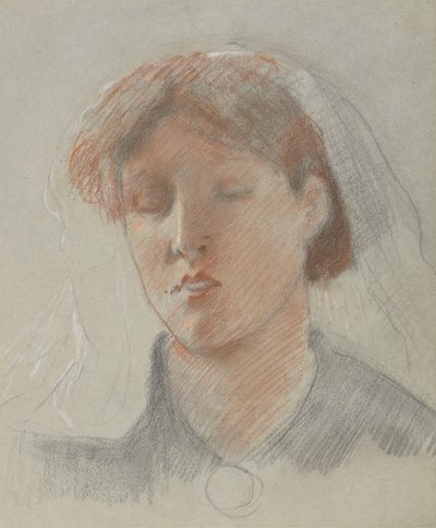 A művész felesége, Emma, az esküvő napján alkotó: Ford Madox Brown