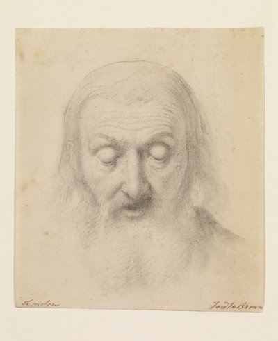 Wycliffe a bibliafordítását olvasva - Tanulmány a Wycliffe fejéhez alkotó: Ford Madox Brown
