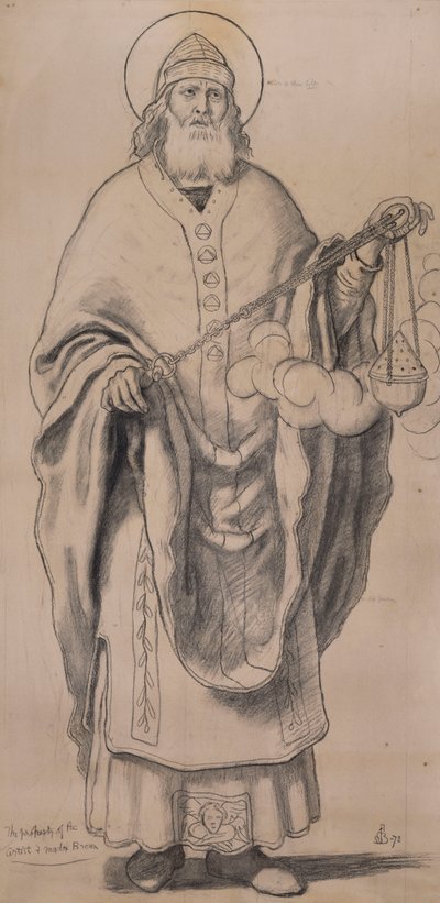 Zachariah, rajzfilm ólomüveghez Knaresborough-ban, 1872 alkotó: Ford Madox Brown