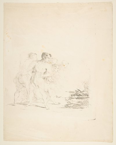 Férfiak tüzet köpve, kb. 1820-1850. alkotó: Formerly attributed to Goya