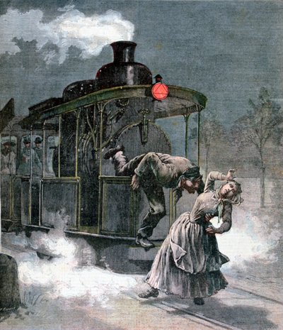 Baleset a Marly-le-Roi vasútvonalon, Franciaország, 1891 alkotó: Fortuné Méaulle