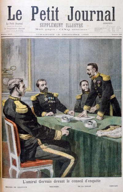 Gervais admirális a nyomozóbizottság előtt, 1895 alkotó: Fortuné Méaulle