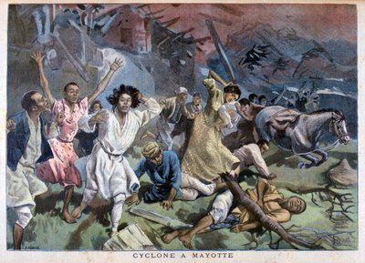 Ciklon Mayotte-ban, 1898. alkotó: Fortuné Méaulle