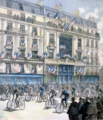 A Párizs-Brest-Párizs kerékpárverseny rajtja, 1891 alkotó: Fortuné Méaulle