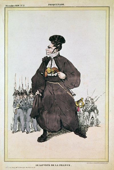 Pasquier báró karikatúrája, mint Franciaország megváltója, 1830 alkotó: Fortune Delarue