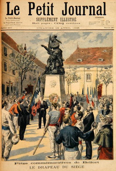 Megemlékezés Belfort ostromáról, illusztráció a Le Petit Journal 1896. április 19-i számából. alkotó: Fortune Louis Meaulle
