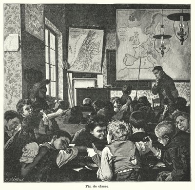 Óra vége (metszet) alkotó: Fortune Louis Meaulle