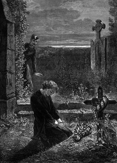Illusztráció Victor Hugo "Nyomorultak" című regényéhez (3. rész: Marius), Meaulle metszete: Marius alkotó: Fortune Louis Meaulle