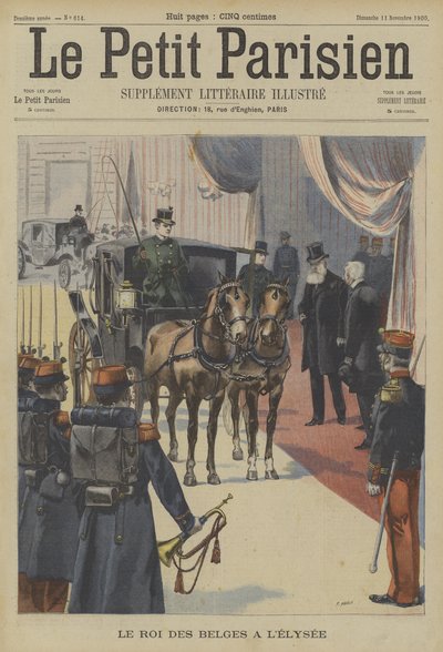 Lipót, a belgák királya a párizsi Elysee-palotában alkotó: Fortune Louis Meaulle