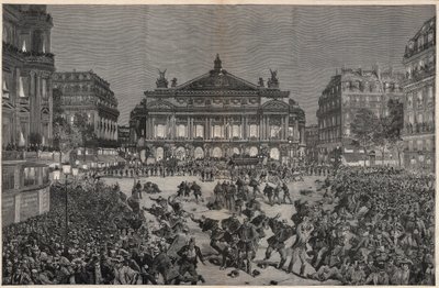 Párizsi zavargások Richard Wagner „Lohengrin” című művének előadása ellen a Garnier palotában 1891 – Demonstration patriotique, Place de l