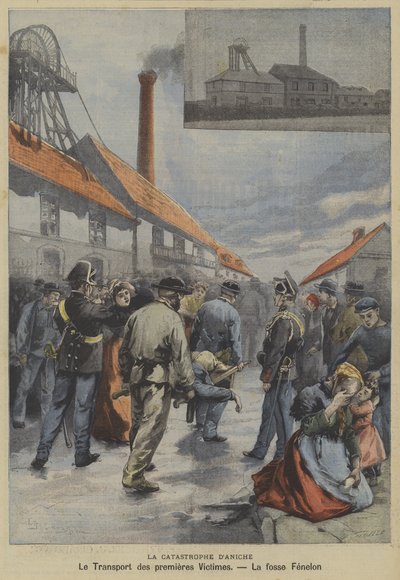 Az aniche-i szénbányászati katasztrófa, Franciaország alkotó: Fortune Louis Meaulle
