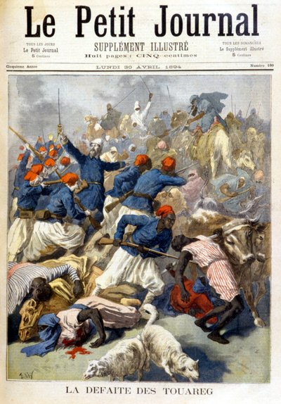 A tuaregek veresége – az 1894.04.30-i „” Le Petite Journal”-ban alkotó: Fortune Louis Meaulle