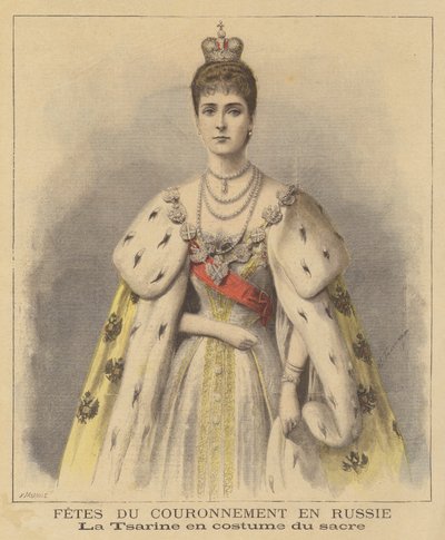 Alexandra orosz cárnő koronázási ruhájában alkotó: Fortune Louis Meaulle