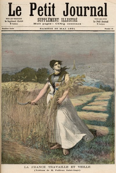 Franciaország allegóriája, a „Le Petit Journal”-ból, 1891. május 23 alkotó: Fortune Louis Meaulle and Henri Meyer