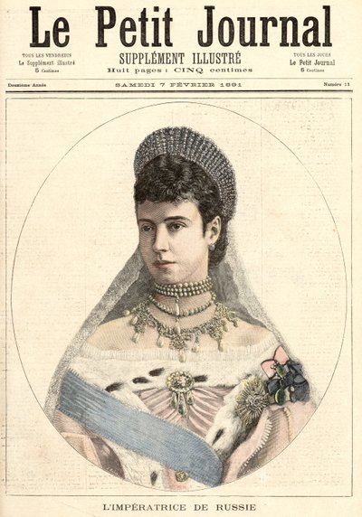 Oroszország császárnője, a "Le Petit Journal"-ból, 1891. február 7 alkotó: Fortune Louis Meaulle and Henri Meyer